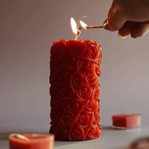 Floral Pillar Candles
