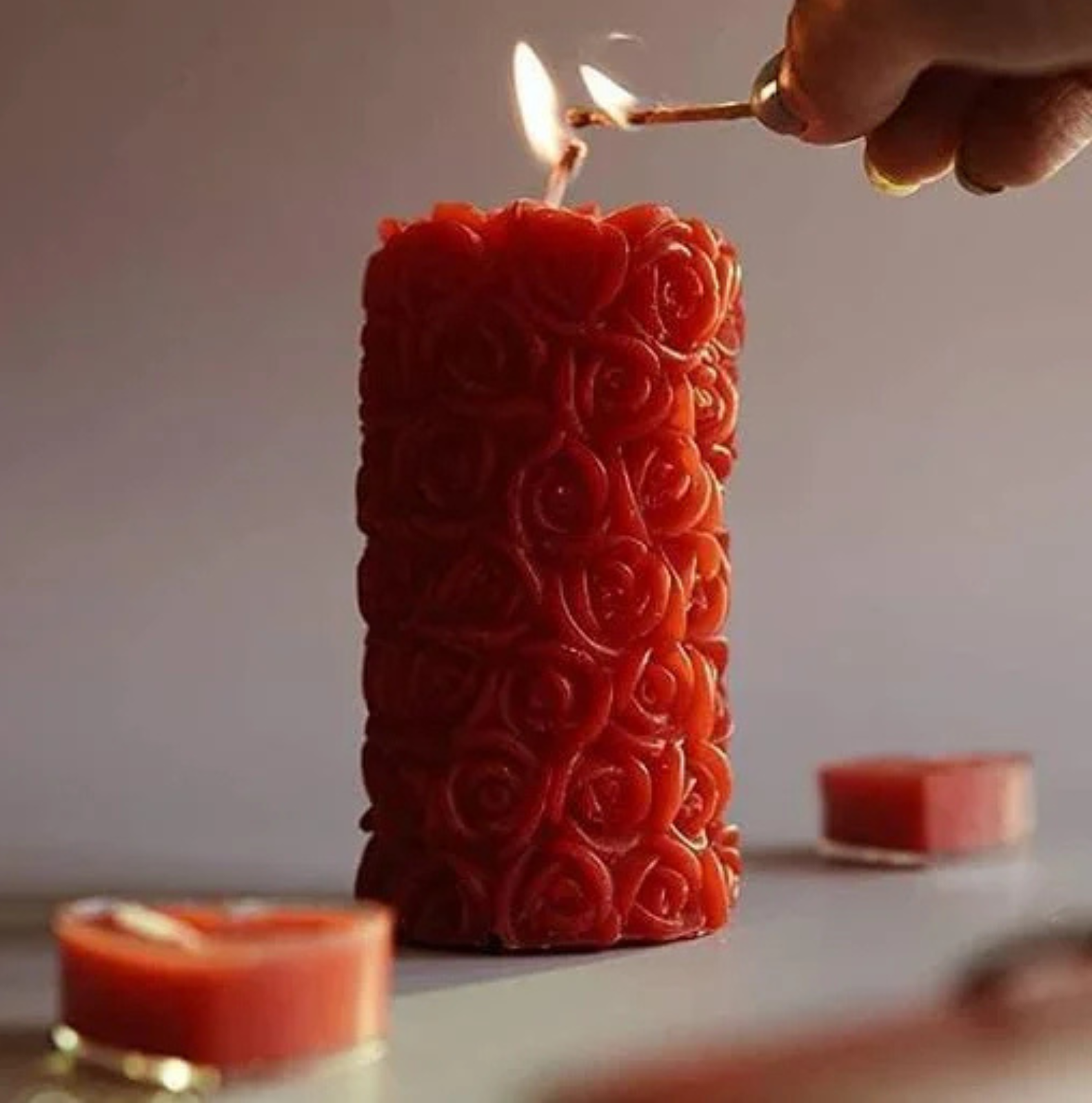 Floral Pillar Candles